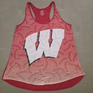Concepts sports Wisconsin Badgers women's XL Red & white tank top